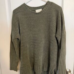 Cynthia Rowley Olive Crew Neck Sweater